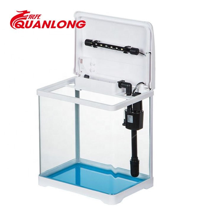 Small white glass aquarium fish tank fish aquarium