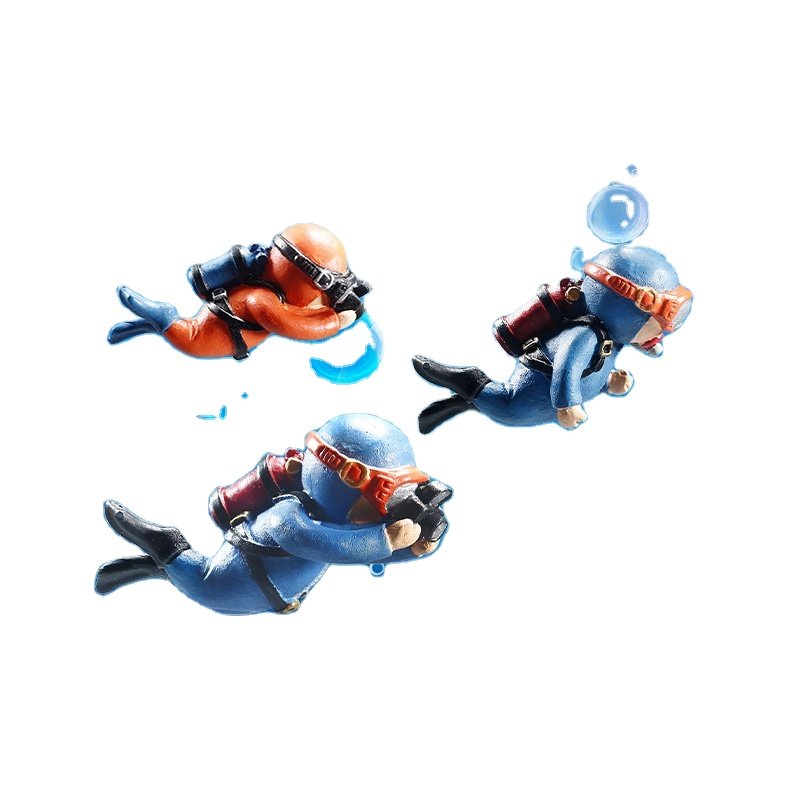 2024 New Fish Tank Aquarium Decoration Small Landscaping Penguin Mermaid Floating Fish Tank Aquarium Accessories