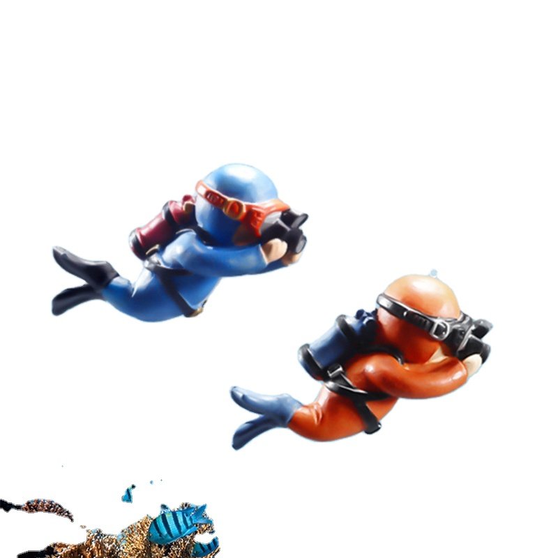 2024 New Fish Tank Aquarium Decoration Small Landscaping Penguin Mermaid Floating Fish Tank Aquarium Accessories