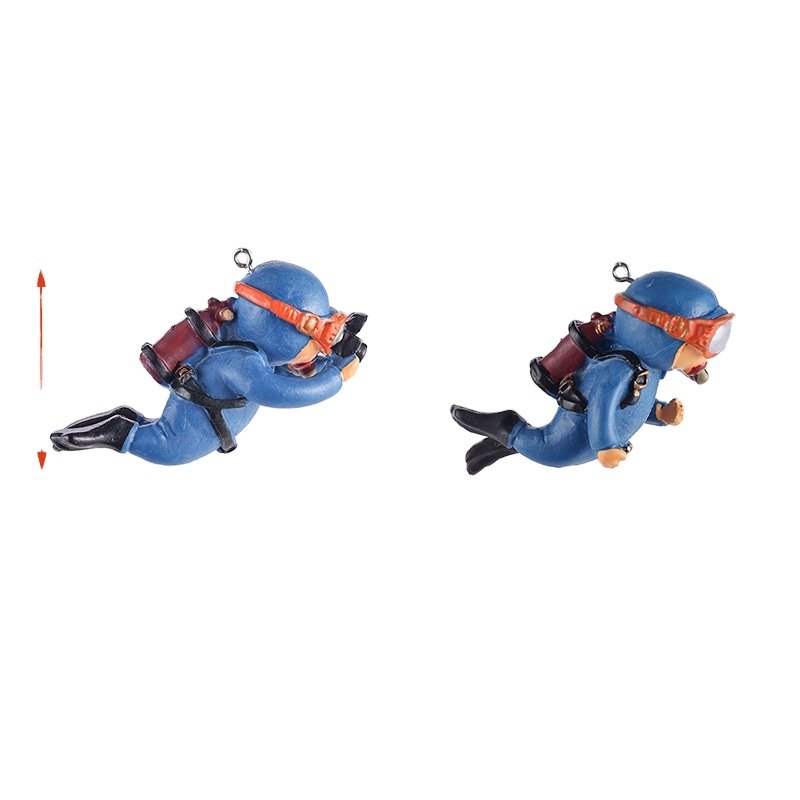 2024 New Fish Tank Aquarium Decoration Small Landscaping Penguin Mermaid Floating Fish Tank Aquarium Accessories