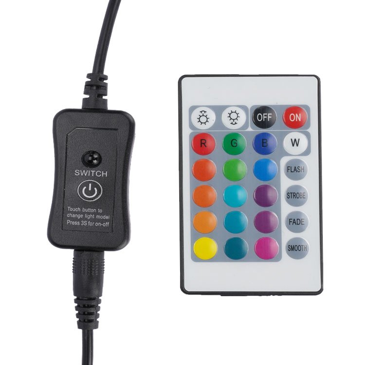 High quality led fish tank aquarium light 9 LED 24 key remote control lighting RGB SMD5050