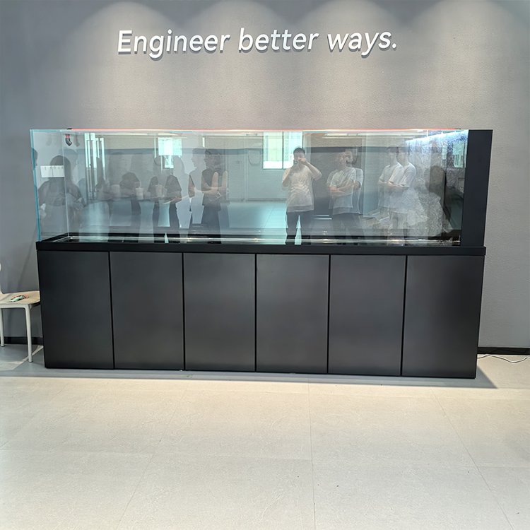 Factory Large Black dragon fish tank free water change large fish tank office aquarium aluminum alloy ultra-white glass tank