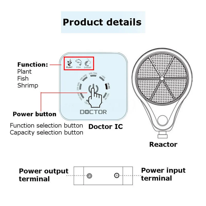 Chihiros Doctor Bluetooth APP control 3 IN 1 Algae Remove Twinstar Style Electronic Inhibit Algae for Aquarium Plant Shrimp Tank
