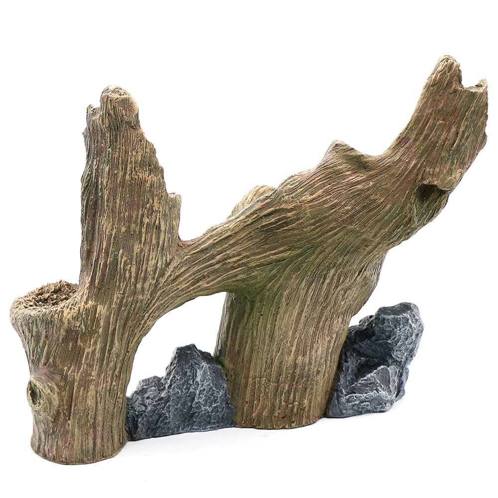 Aquarium Landscape Tree Stump Trunk Hollow Betta Cichlid Cave Rocks for Fish Hiding Tank Decoration Decorations