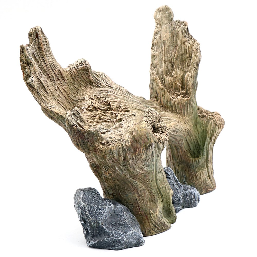 Aquarium Landscape Tree Stump Trunk Hollow Betta Cichlid Cave Rocks for Fish Hiding Tank Decoration Decorations