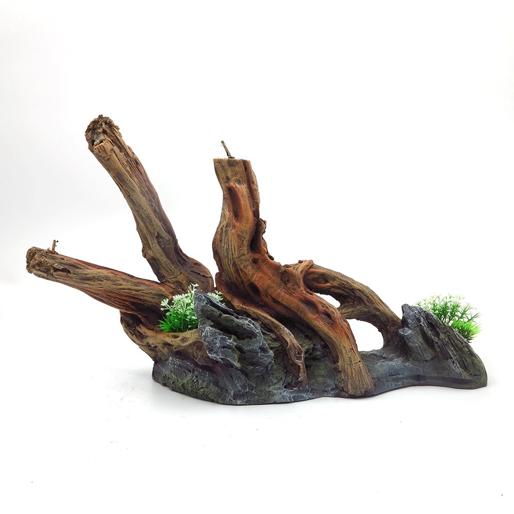 Aquarium Landscape Tree Stump Trunk Hollow Betta Cichlid Cave Rocks for Fish Hiding Tank Decoration Decorations