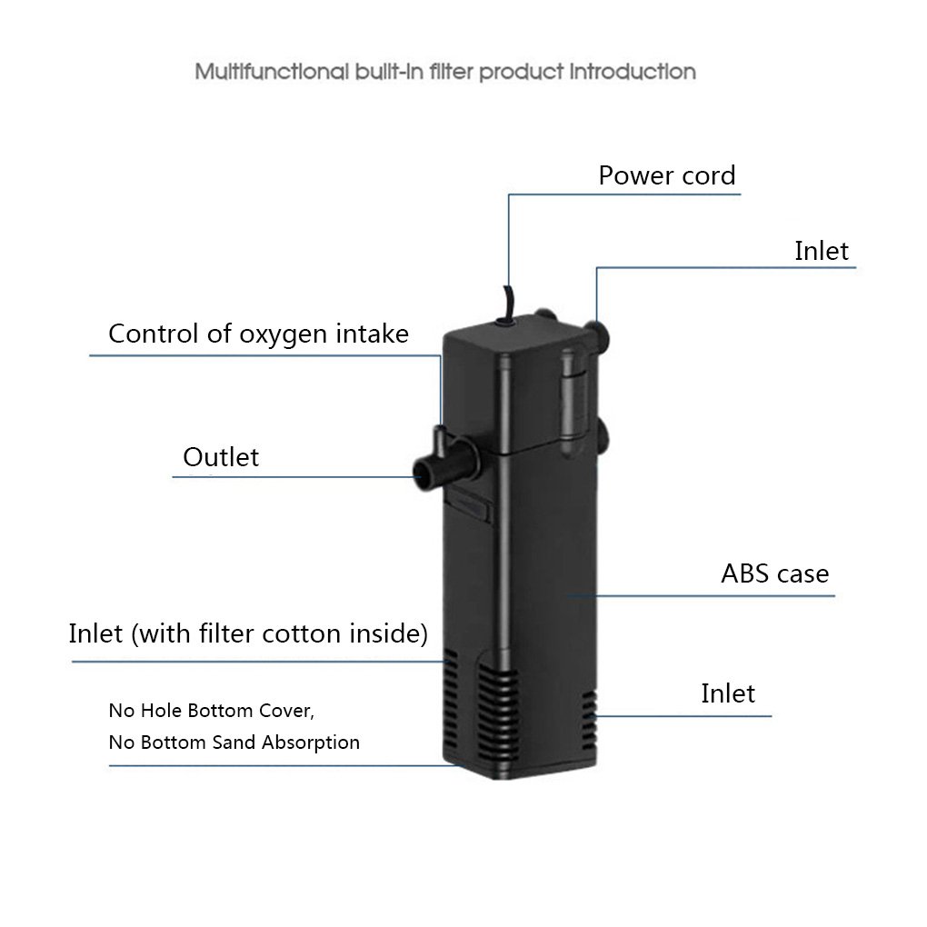 Built in fish tank filter small aquarium oxygenation pump top filter aquarium
