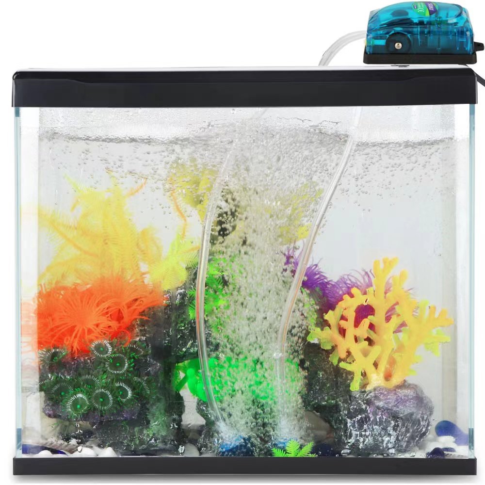 SOBO Ultra Silent Single Outlet Small Aquarium Air Pump, Fish Tank Aerator with Accessories Mini Oxygen Pumps SB-348A/SB-248A
