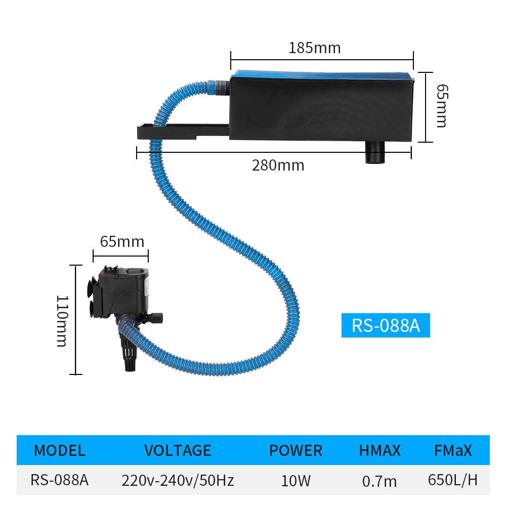 wholesale RS-088A 188A 288A 388A submersible pump filters aquarium fish tank upper air filter water filter
