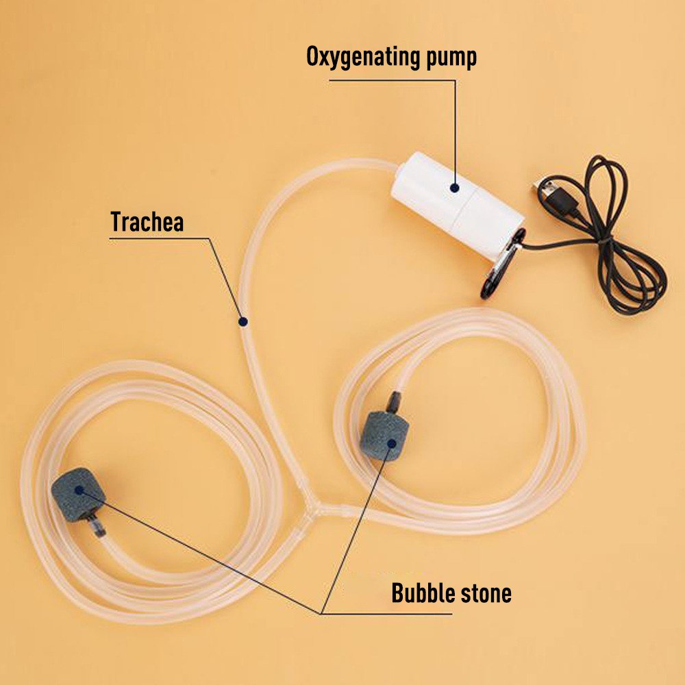 USB Oxygen Air Pump Mute Aquarium Fish Tank Energy Saving Supplies Aerator Small Aquarium Fish Tank OxygenatorOxygenator