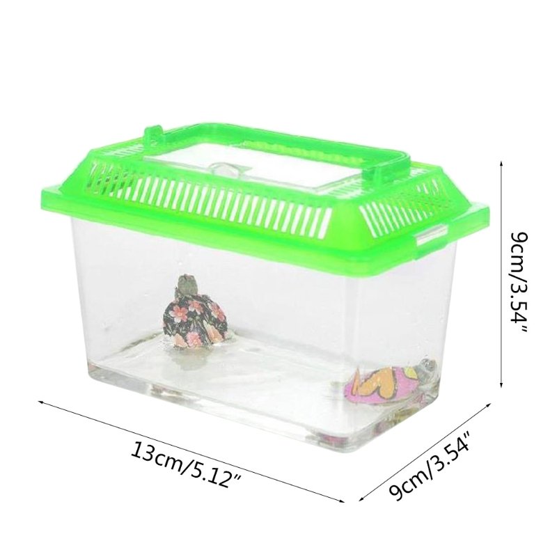 Portable aquarium handheld transparent plastic aquarium travel small aquarium design suitable for pet fish turtles