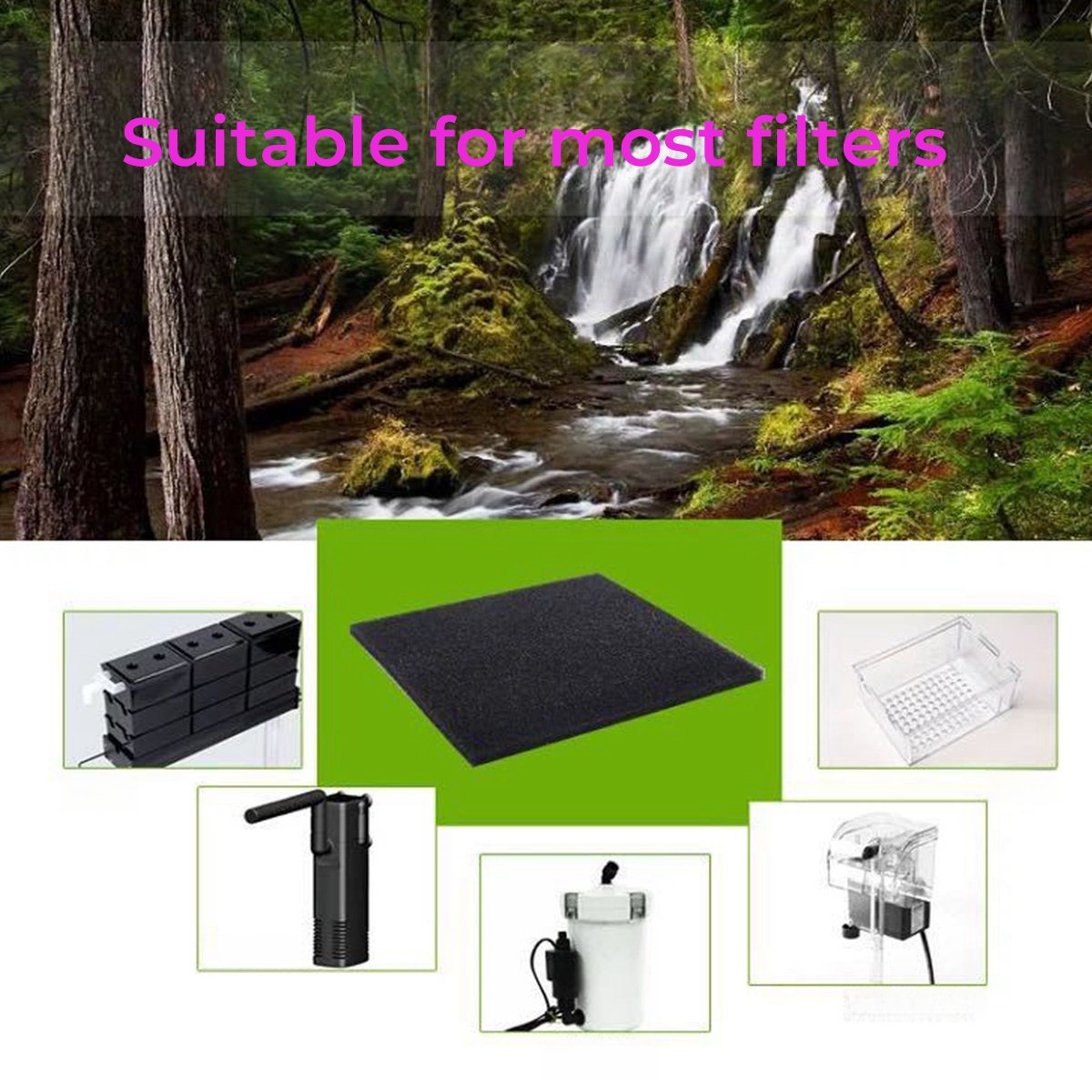 Customized Aquarium Bio Sponge Filter Media Fish Tank Cartridge Filter Foam Pad Inserts Sponge Filter Pad