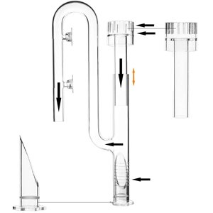 fashion Aquariums equipment Glass Lily Pipe Outflow with suckers for fish tank water Plant Tubing