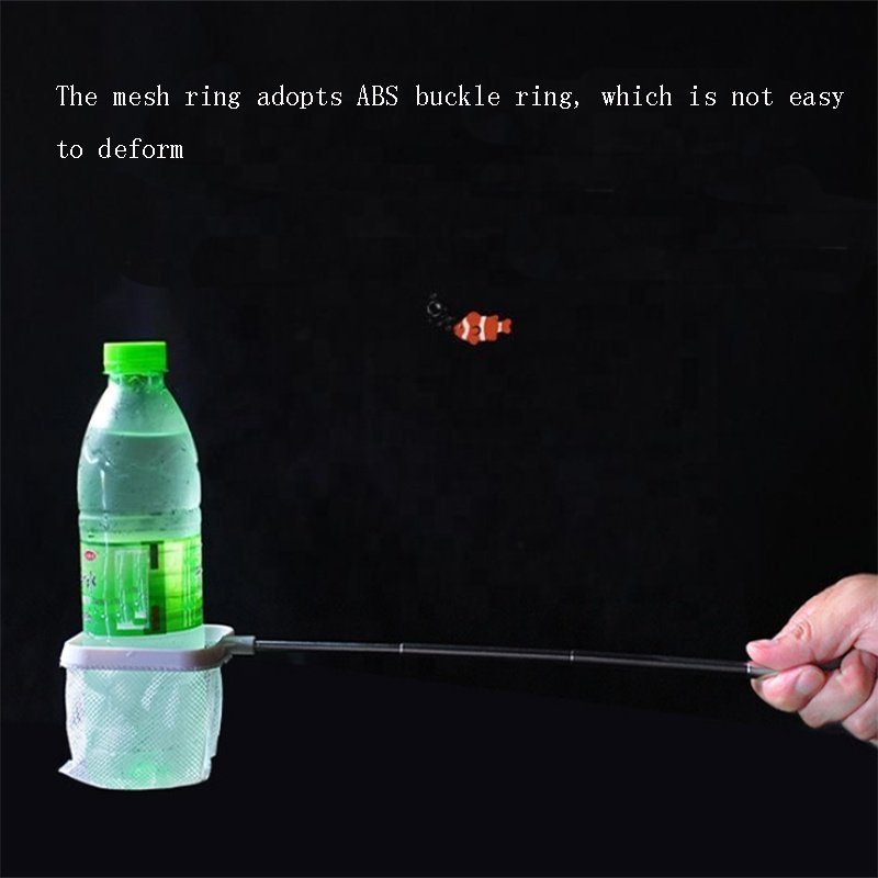 2024 Scalable Stainless Steel 49cm Handle, Three purpose Removable Fish net Isolation Fish and Shrimp aquarium accessories