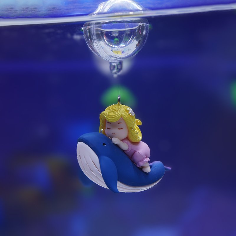High-quality aquariums & Accessories Resin Creative Floating PVC Diver Surfing Boy Dimensional Decoration For Fish Tank