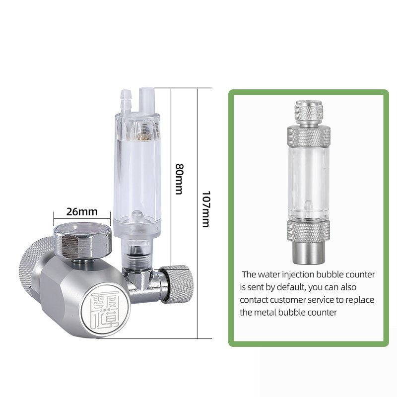 WYIN Check Valve Bubble Counter Aquarium accessories Aluminium alloy co2 carbon dioxide gas pressure regulator