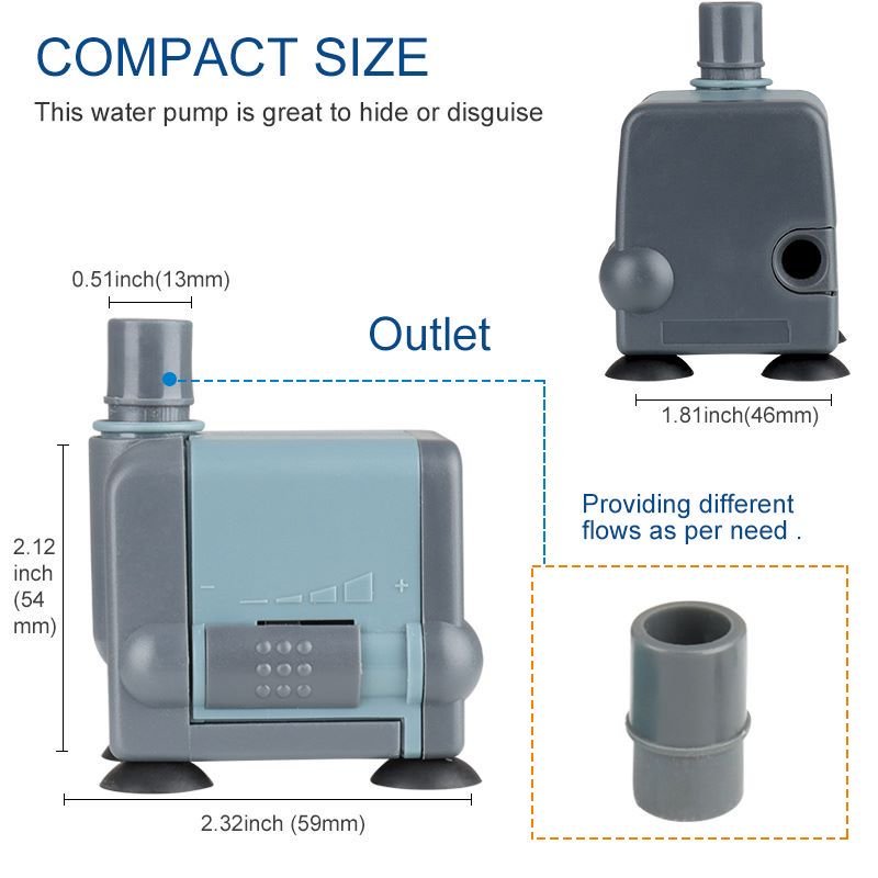 factory price aquarium accessories fish tank small pump submersible pumps
