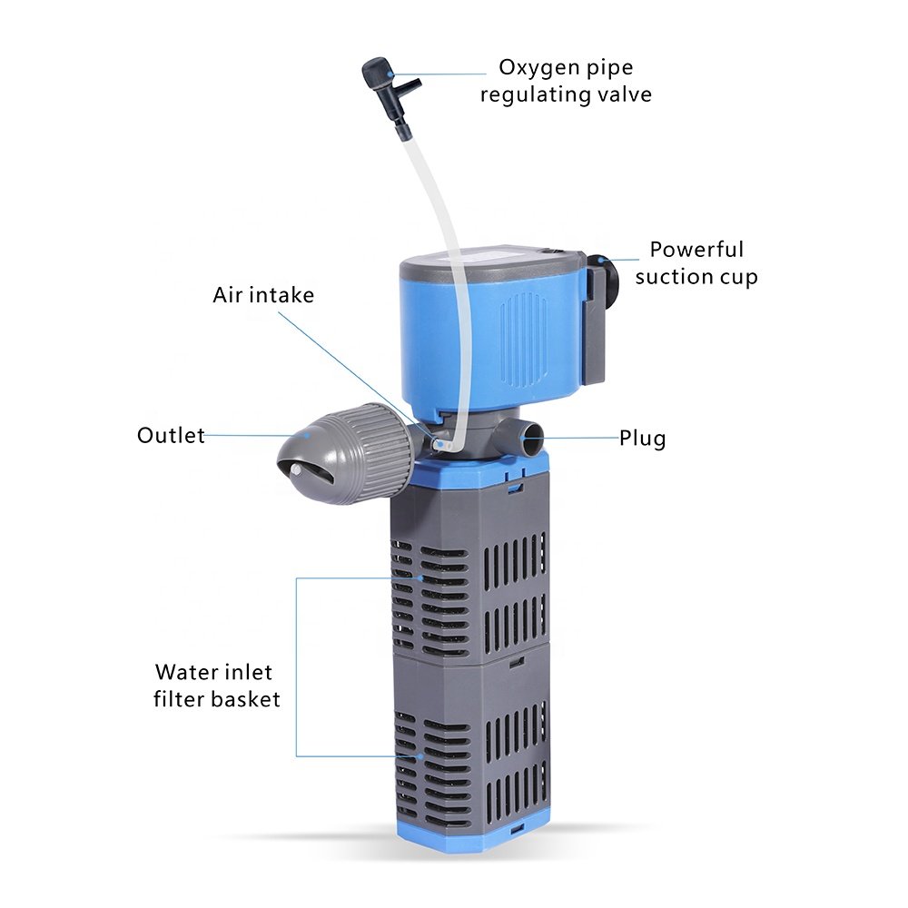 Aquarium Filter Multi-functional Fish Tank Filter 4 In 1 Internal Filter