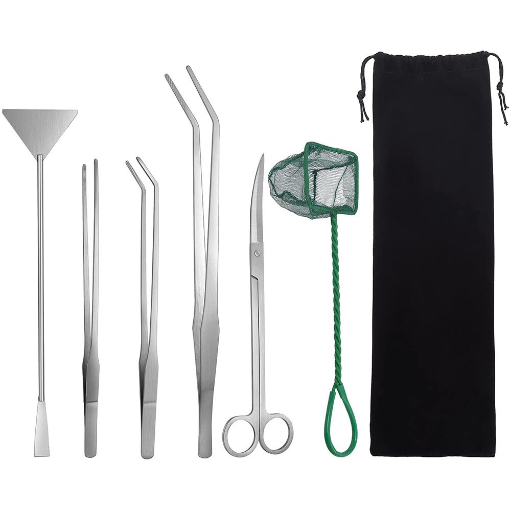 High Demand Hot Sales CE Approved Stainless Steel Premium Black Aquarium scaping Tools Planted shrimp Fish set