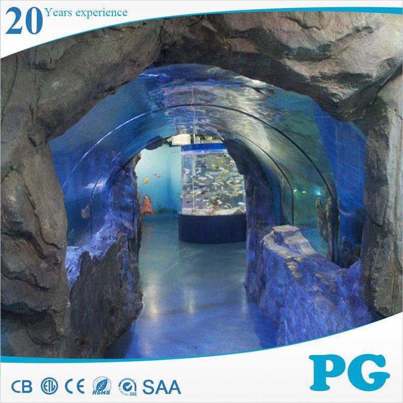 PG One Time Cast 30 Years Non Yellowing Imported Lucite Plastic Transparent Acrylic Tunnel Aquarium FishTank