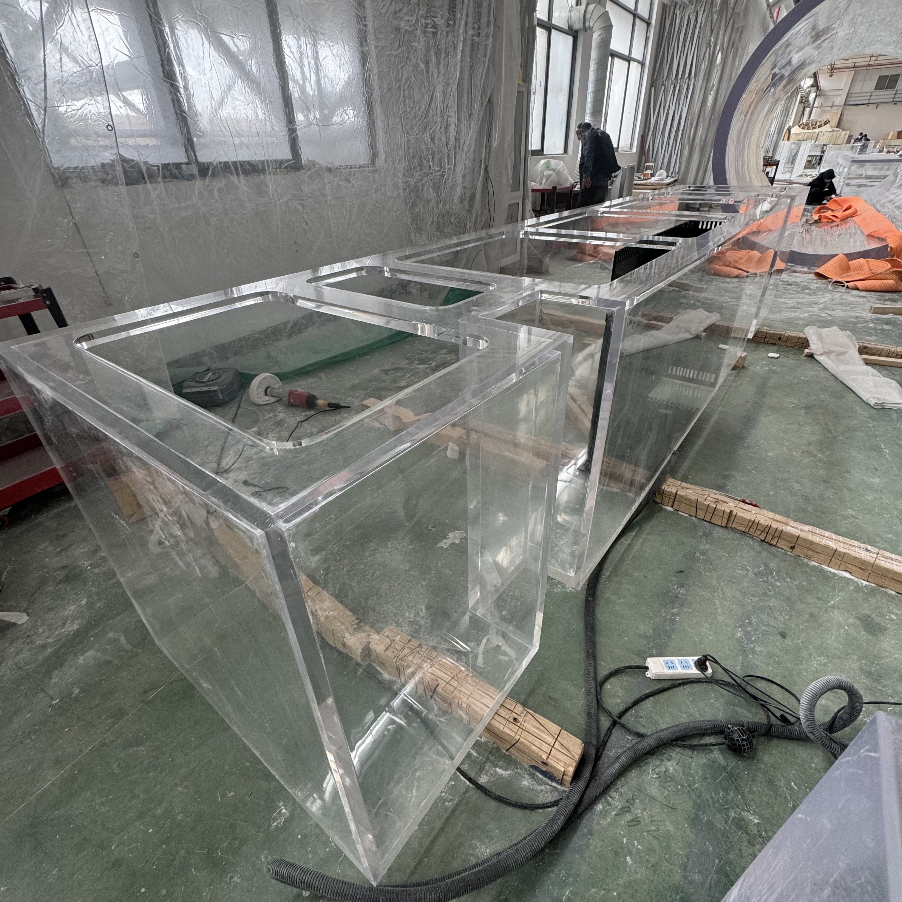 High quality cheap price custom very large betta fish tank acrylic divider aquarium