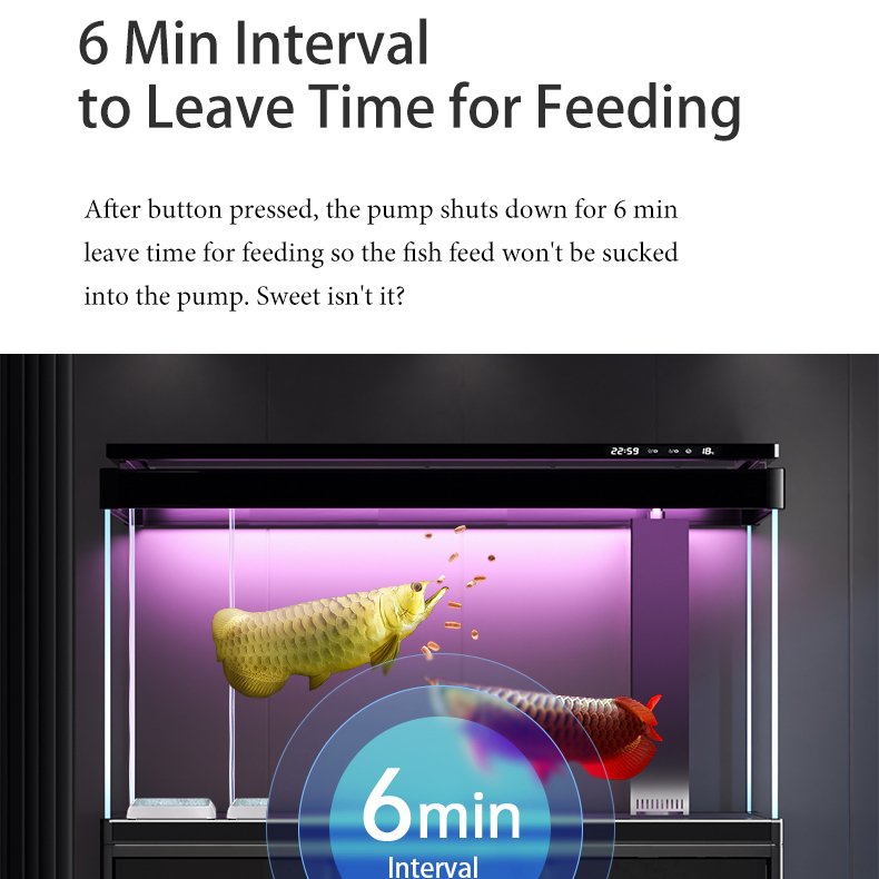 Cherlam Aquarium Fish Tank Accessories Fish Farm Intelligent Digital Display Mute Adjustable Aquaculture Oxygen Pump