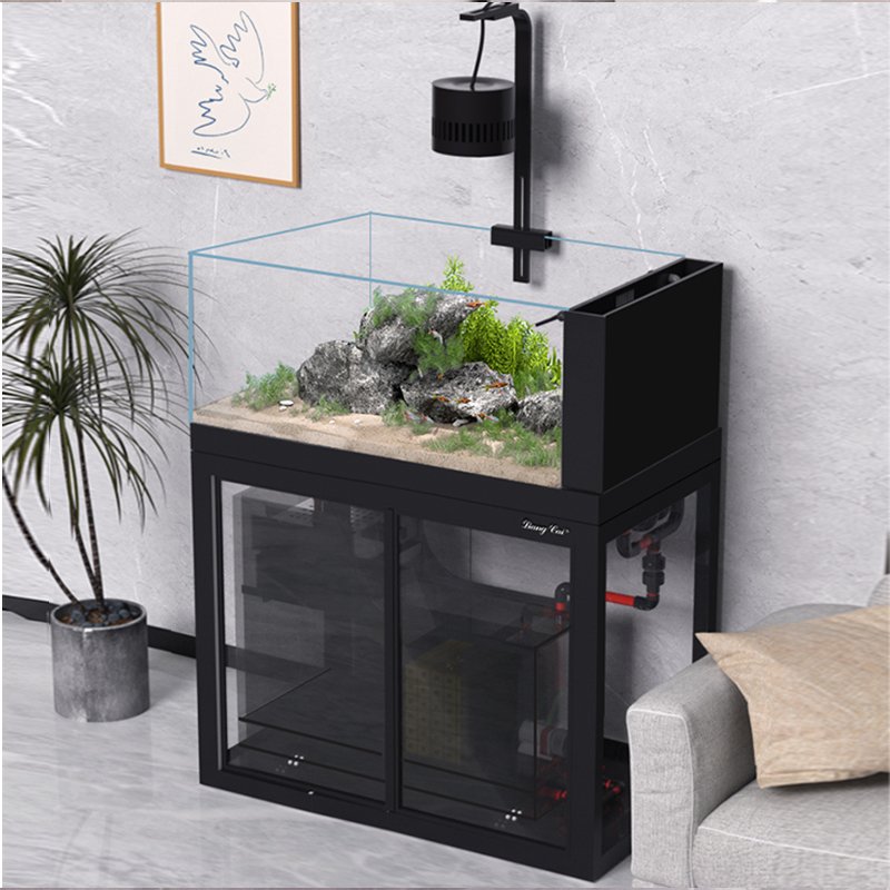 Factory Customized Large and Medium-sized Aquariums with filter system free water change Aquarium Decorative Fish Tank