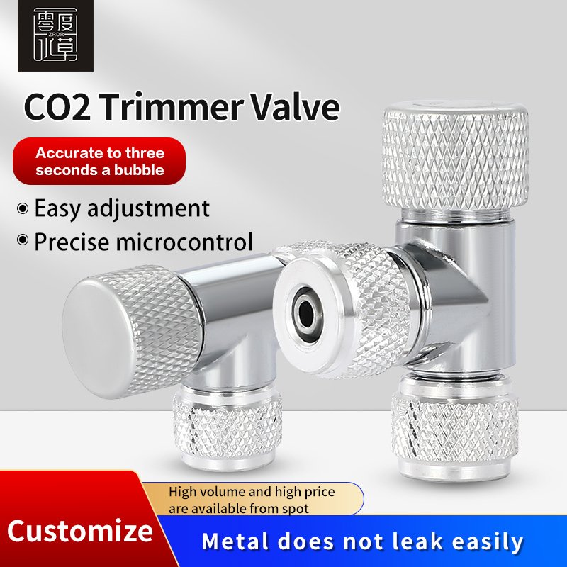 ZRDR Aquarium System CO2 Regulator Needle Check Valve Bubble Counter Fish Tank Accessory CO2 Flow control valve