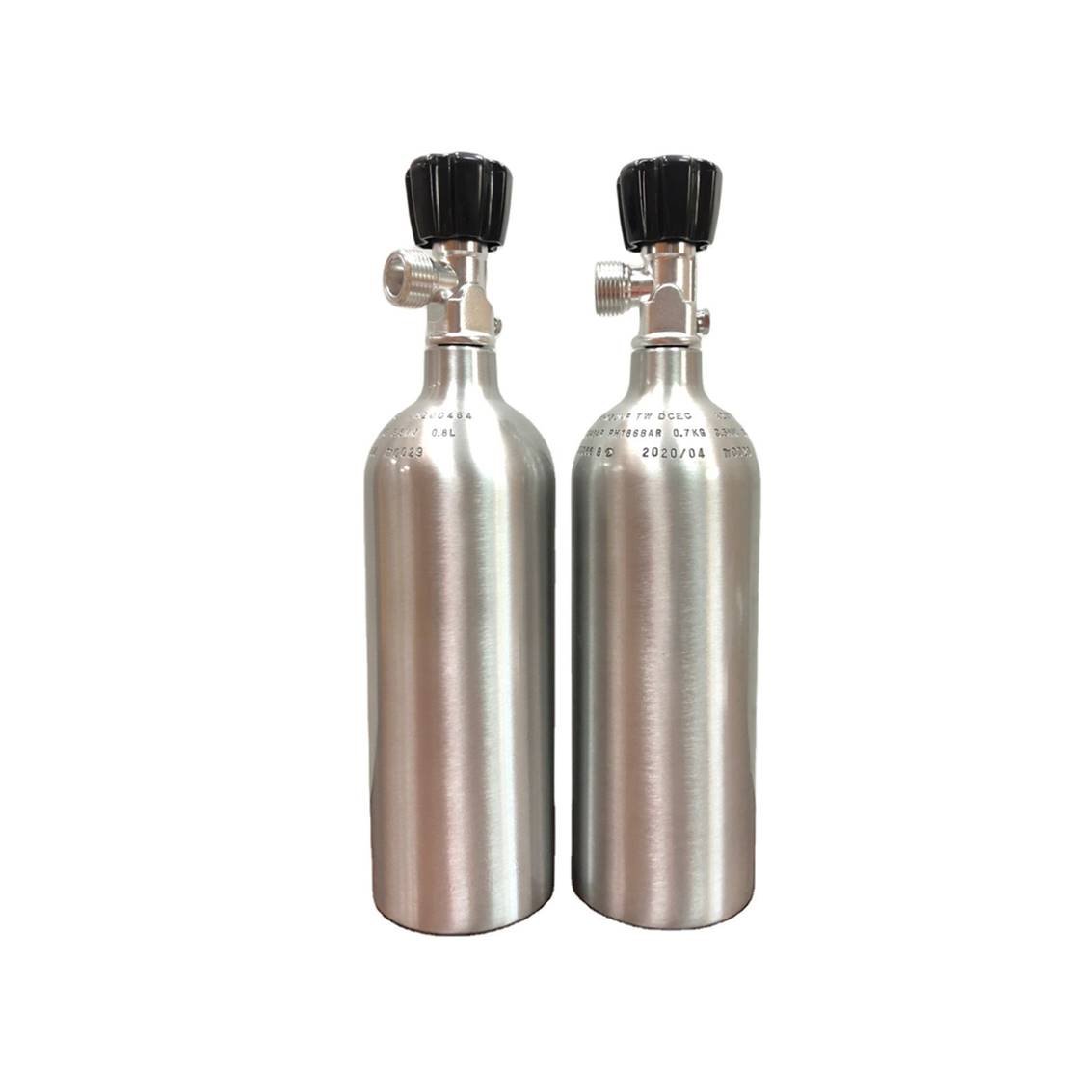0.8L aluminum co2 cylinder gas cylinder aquarium tank with handle lateral valve