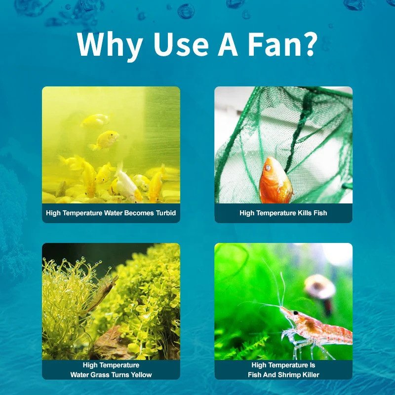 Jebao Jecod ACF 200/300 Aquarium Cooling Fan Mute Automatic Temperature Control Marine Aquarium Cooler