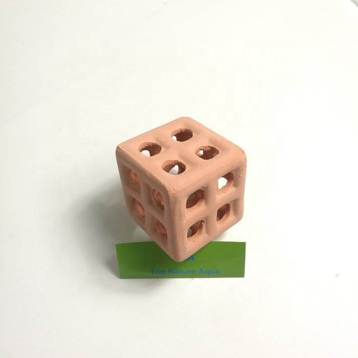 Aquarium Shrimp Plecos Cichlids Hiding Shelter Pottery Cube Cave of terra cotta