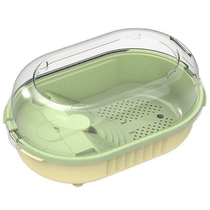 Anti-Escape Turtle Habitat Aquarium Turtle Tank Kit Easy to Change Water Filter with Areas for Reptile Terrarium Tortoise