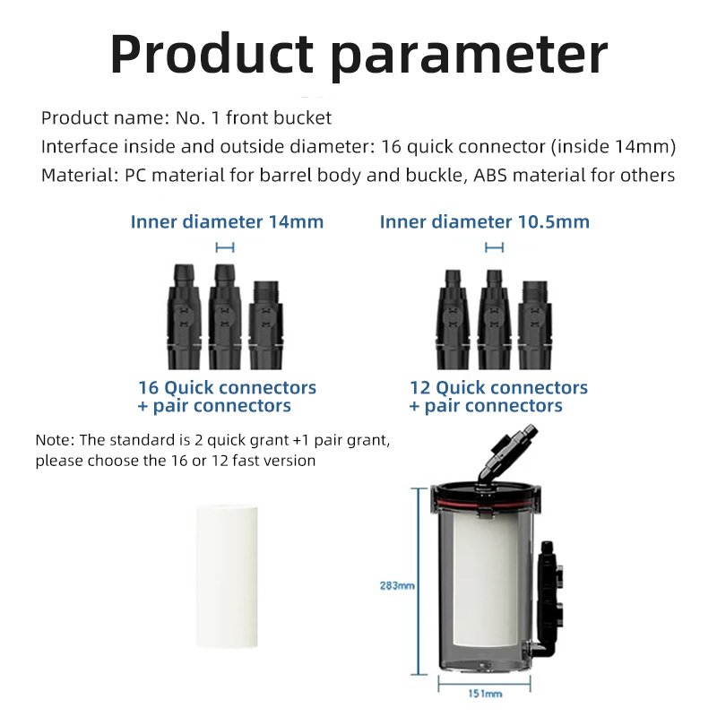 No. 1 external tank filter with filter media unpowered for large fish tanks and aquariums