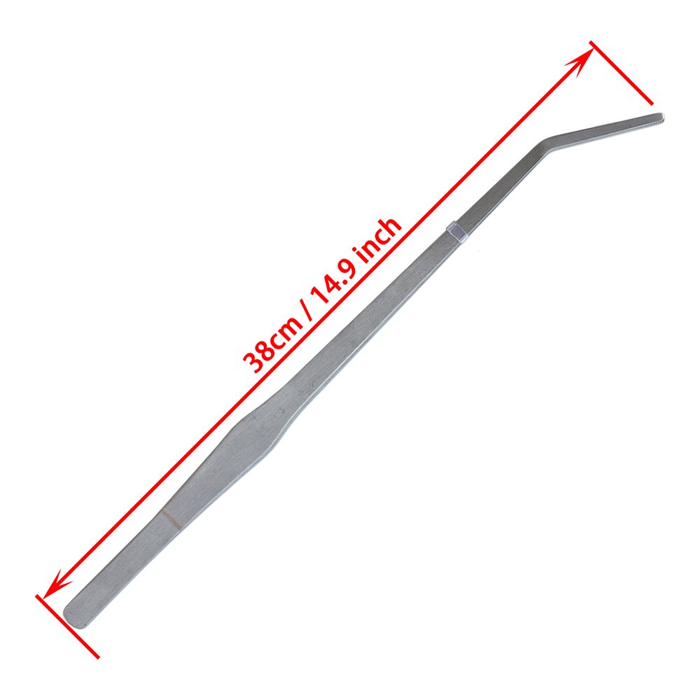 38cm 15 inch Aquarium Tweezers Reptile Stainless Steel Straight and Curved Long Tweezer For Aquarium