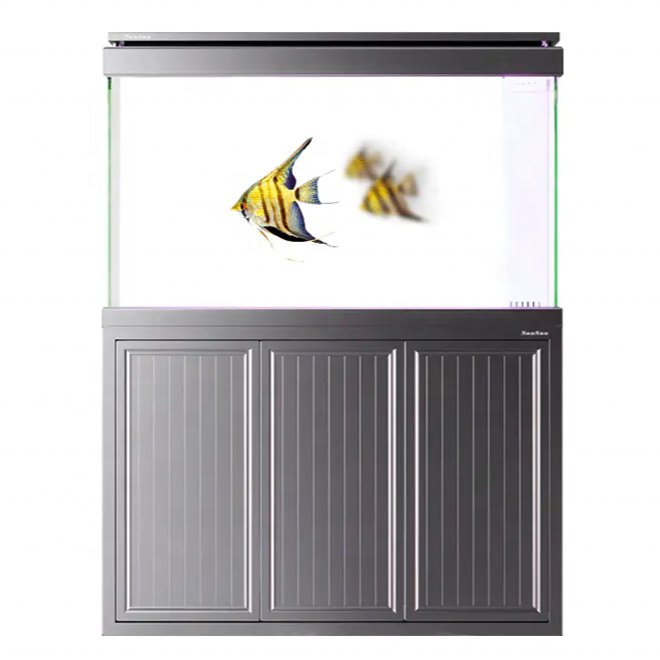 SUNSUN HMTX High-grade Bottom Filter Aquarium Ultra-white Glass Dragon Fish Tank With Cabinet