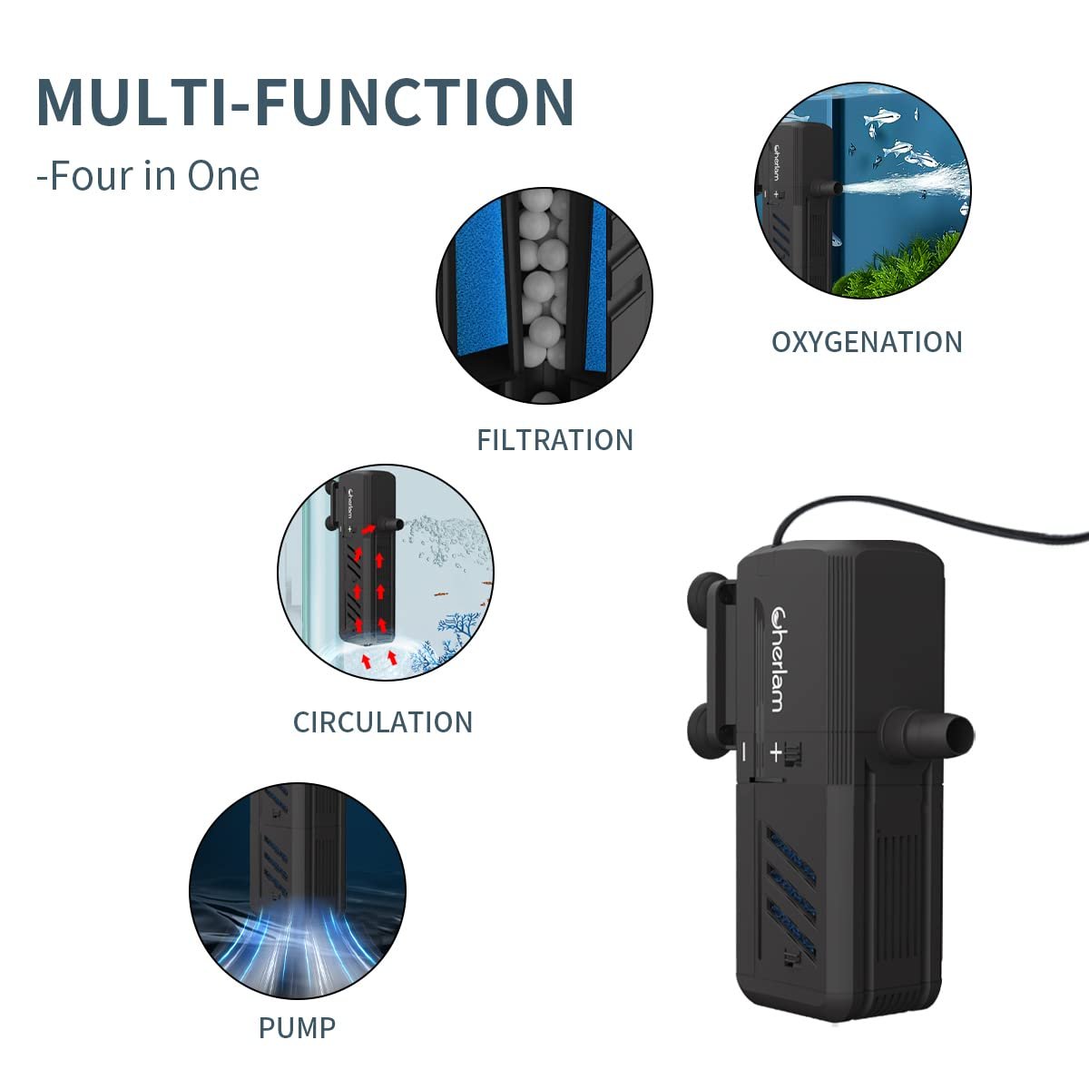 Yee 4 in 1 fish tank filter multi-layer circulating aquarium filtration wholesale price aquarium filter
