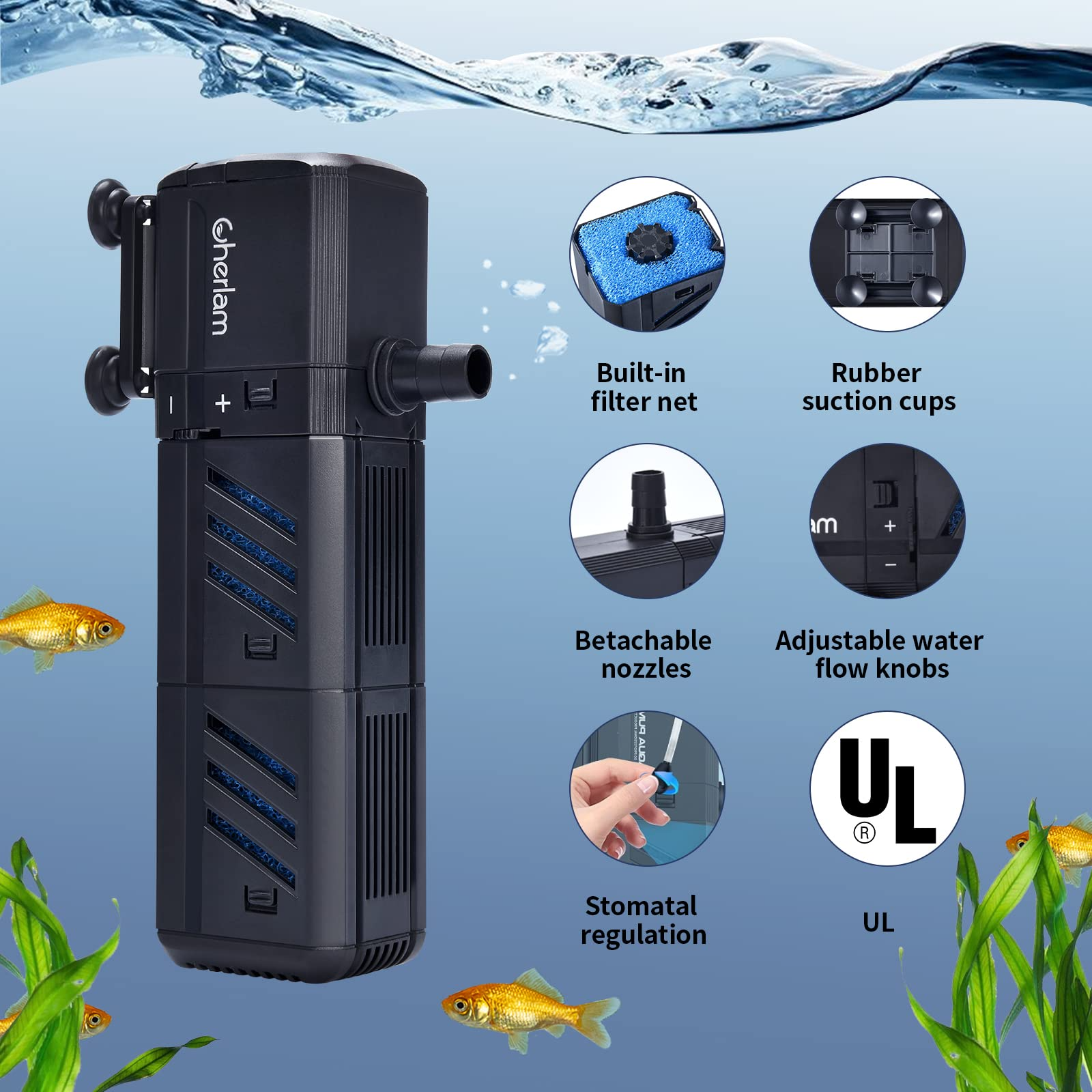 Yee 4 in 1 fish tank filter multi-layer circulating aquarium filtration wholesale price aquarium filter