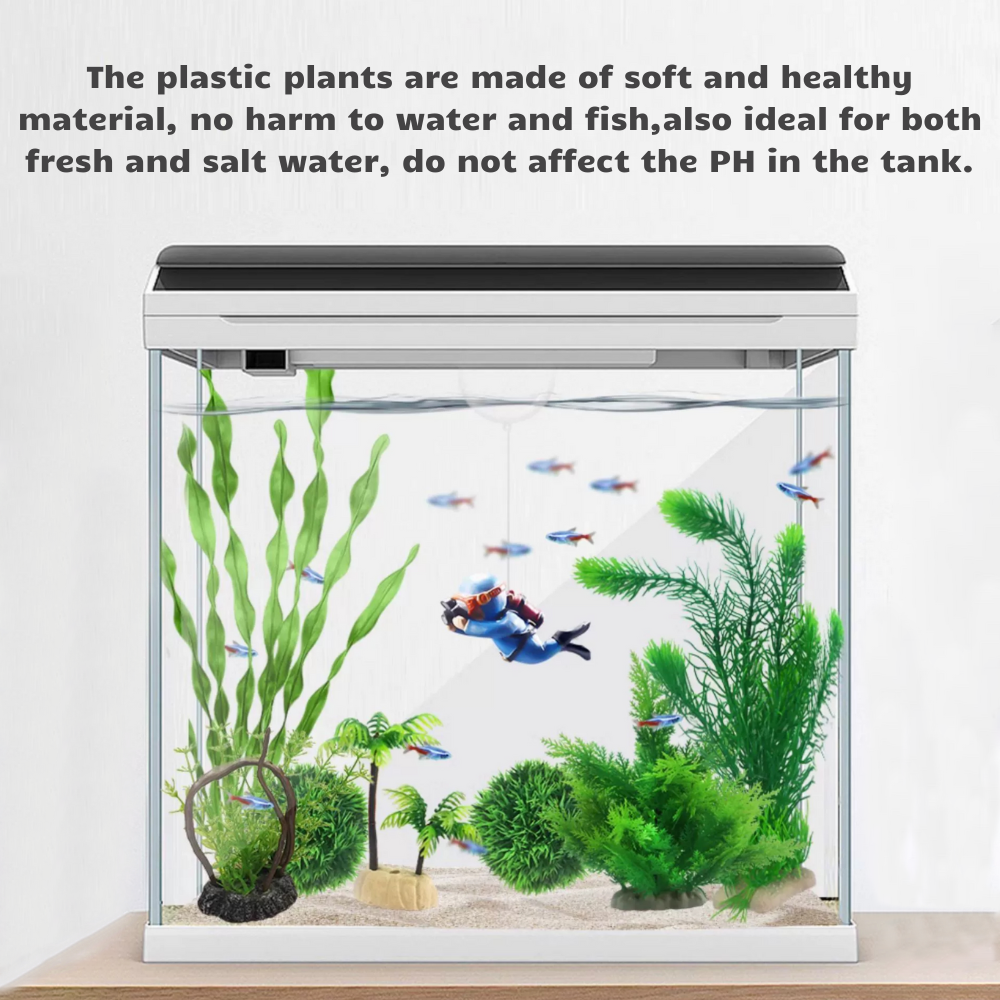 Aquarium Decorations Green Plants Goldfish Betta Fish Tank Decorations Hides Accessories
