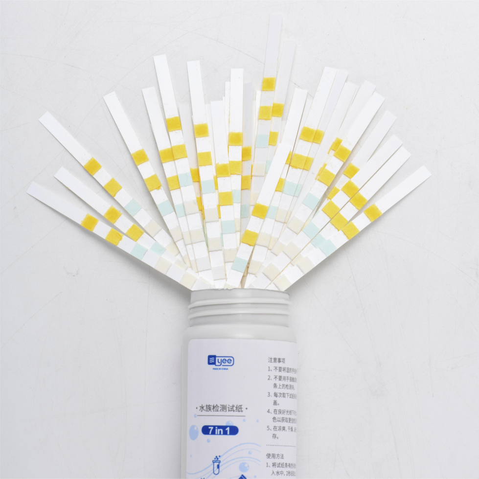 YEE Accurate 7 in 1 Kit Aquarium Paper Test Strips Fish Pond Bath Tub Water Quality Testing