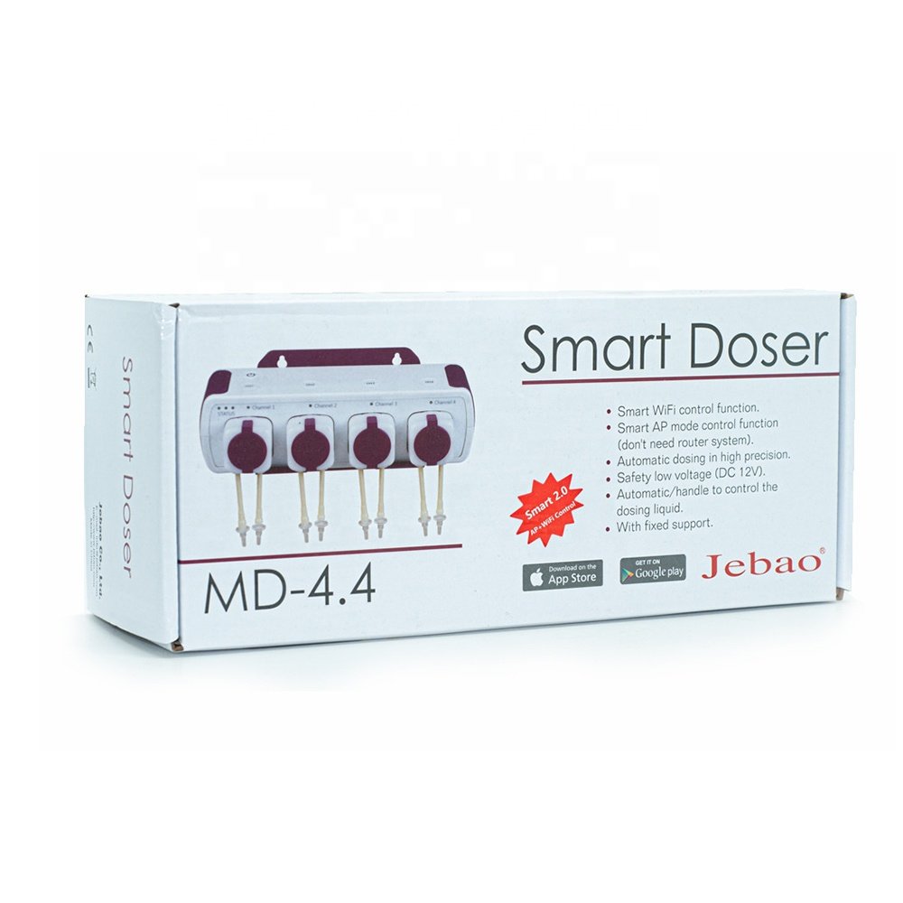 Jebao Jecod MD-4.4 DC 12V WiFi Smart Automatic Fixed Support Saltwater Aquarium Dosing Pump for Marine Coral Reef Fish Tank