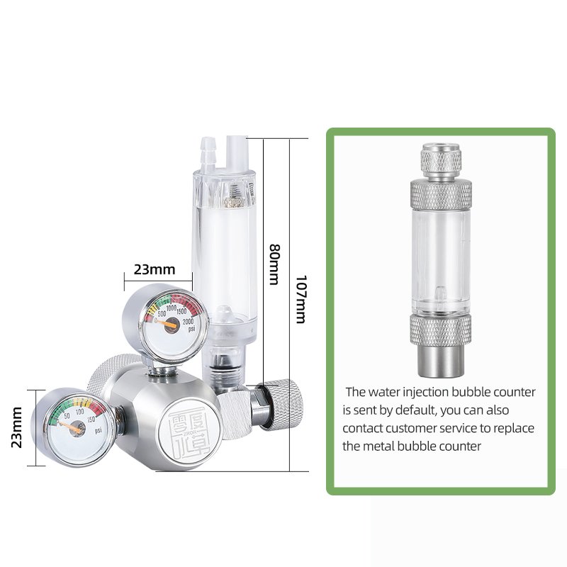 WYIN Check Valve Bubble Counter Aquarium accessories Aluminium alloy co2 carbon dioxide gas pressure regulator