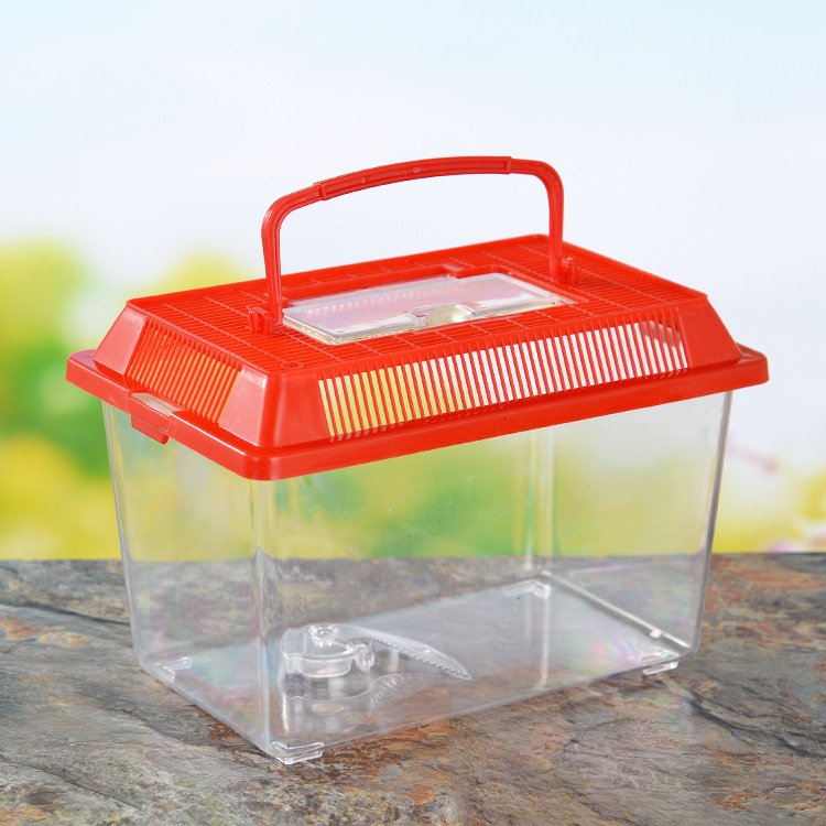 Factory wholesale Mini Portable Plastic Fish Tank Aquarium With Lid Fish Breeding Box Tortoise Reptile Small PP Fish tank