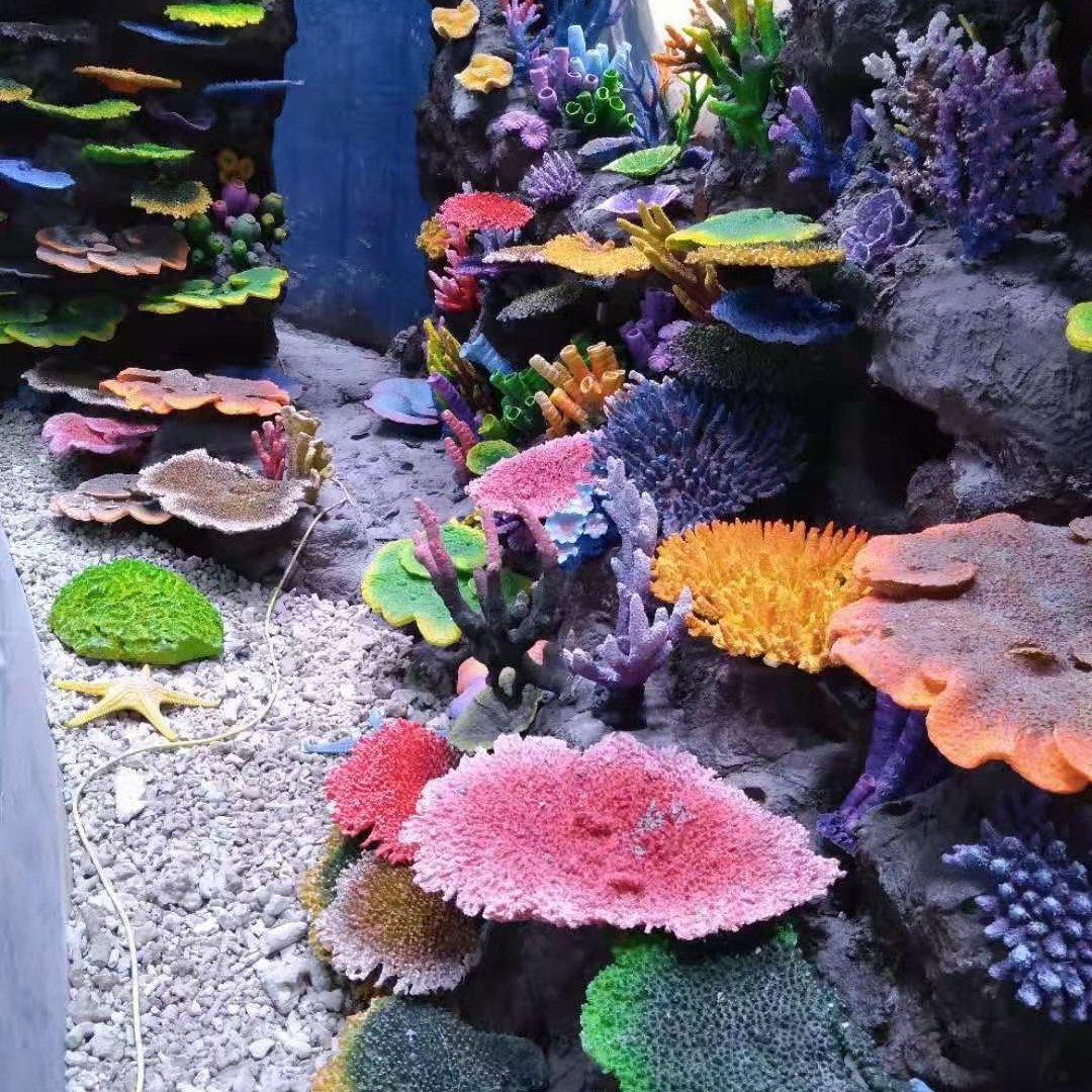 Resin Coral Reef Aquarium Coral Custom White Accessories Decor Homer OEM Color Support