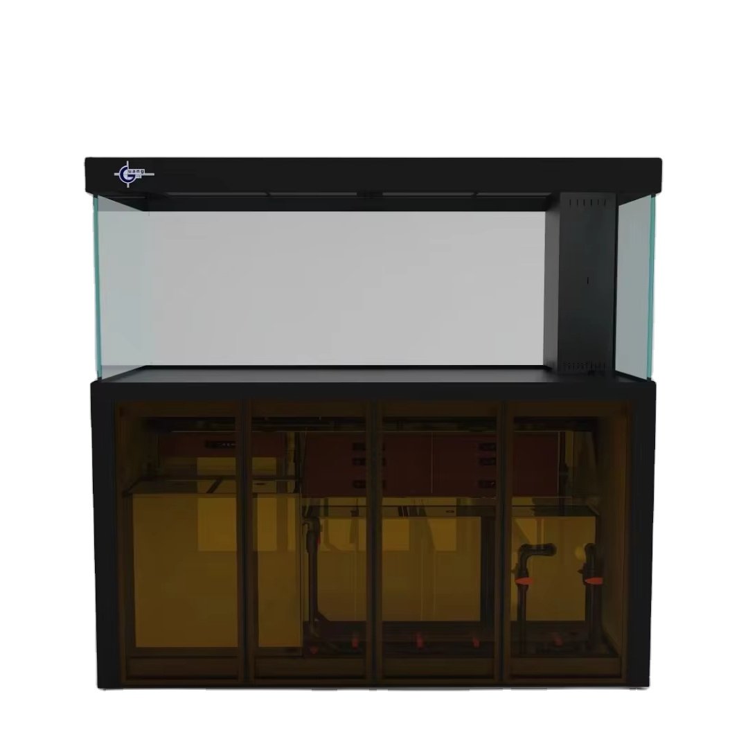Bottom filter Large office living room screen aquariumwhite glass fish tank with cabinet.aquarium.fish tank