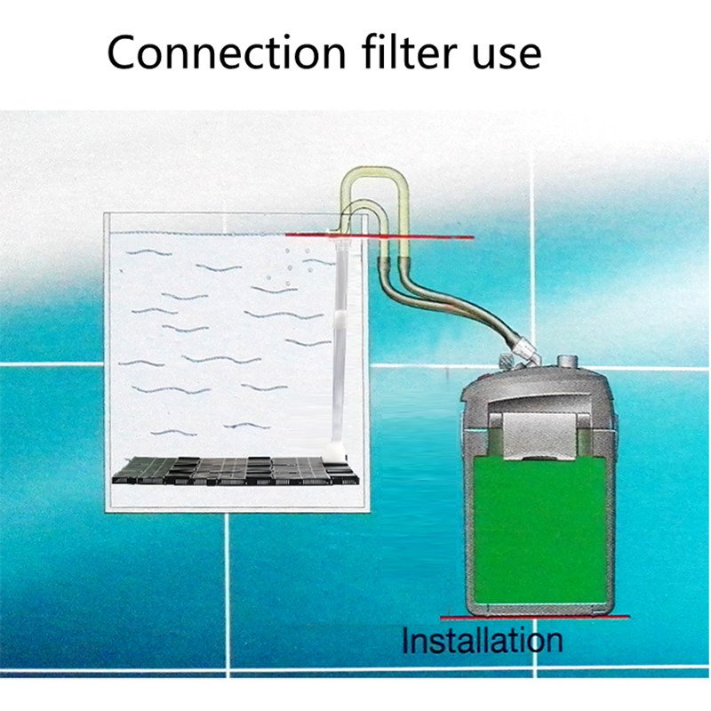RS Aquarium Bottom Filtration Plate Tank Under Gravel Filter Draft Tube