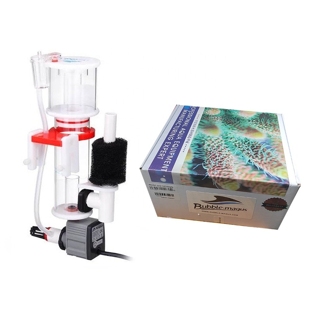 Bubble Magus QQ2/New QQ AC 220-240V Needle Wheel Impeller Aquarium Internal Protein Skimmer for Saltwater Fish Tank Up to 100L