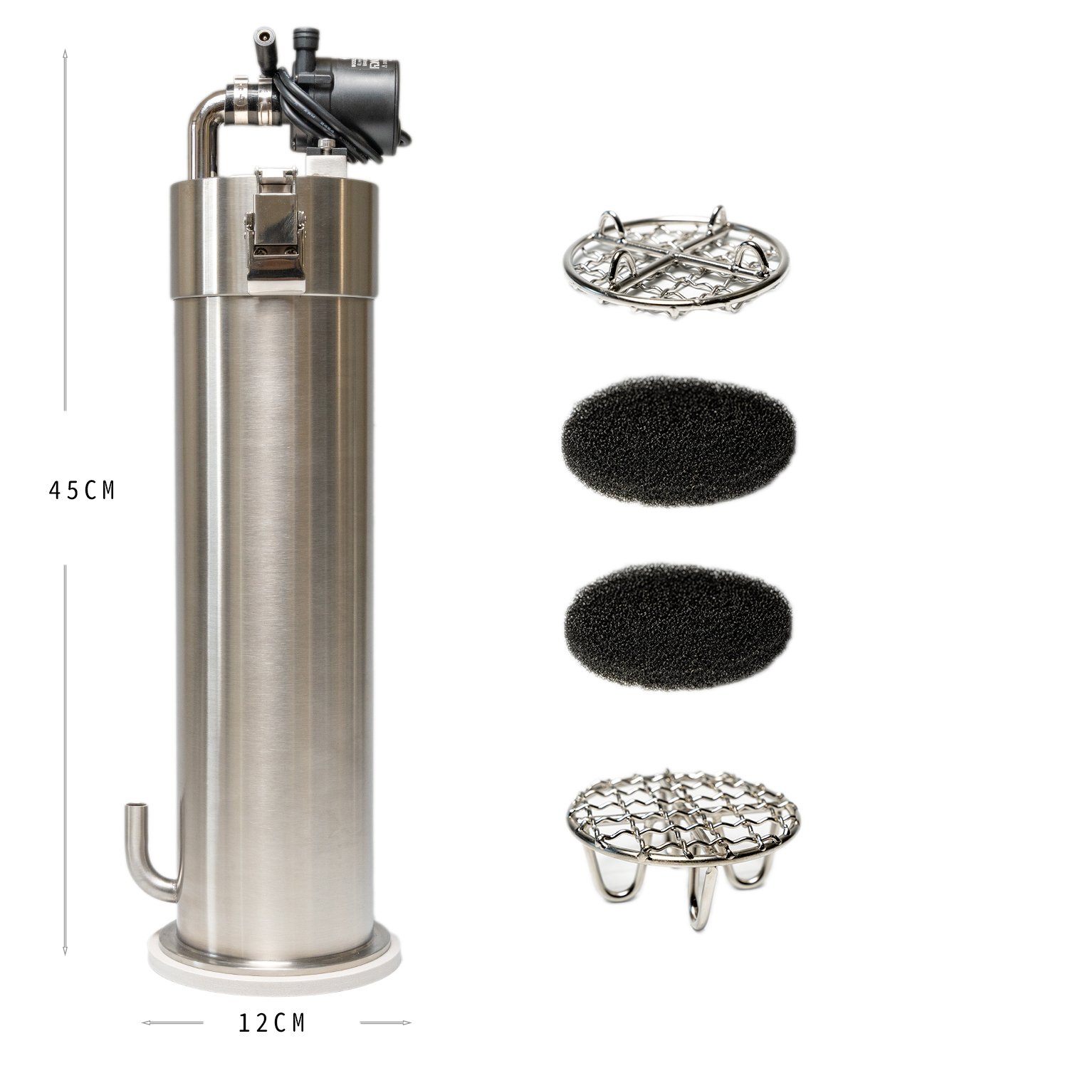 304 stainless steel filter bucket fish tank external filter bucket filter aquarium pre-filtration ADA style