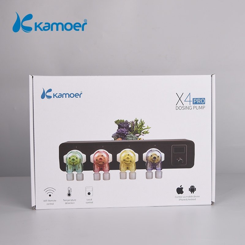Kamoer X4 PRO WIFI 4 channels head auto timer water chemical liquid doser aquarium peristaltic dosing pump