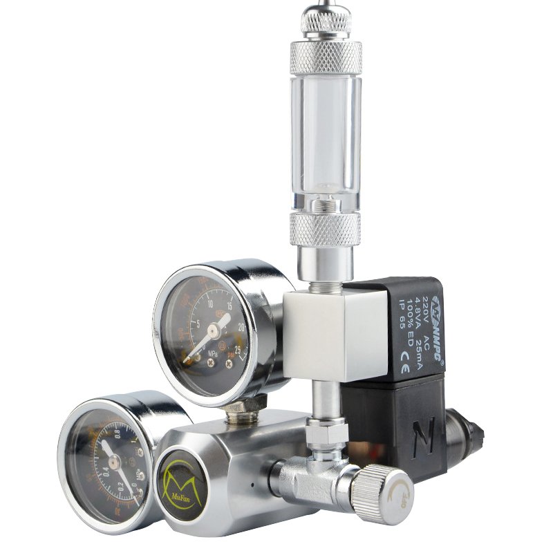 MUFAN CO2 Regulator Aquarium With Solenoid Valve Hydroponics For Planted Tank