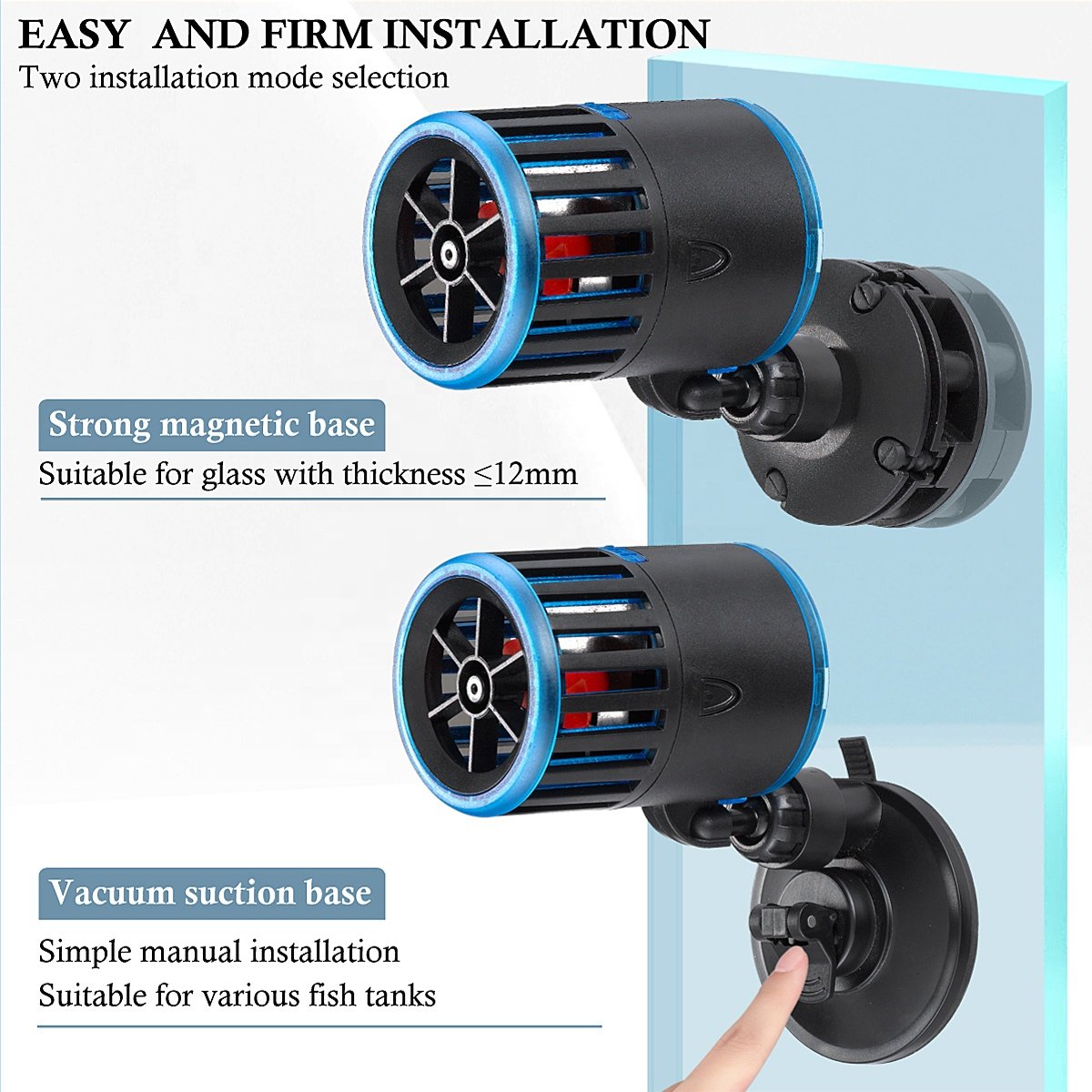 Yuanyou DC24v Aquarium Adjustable Wave Making Pump With LED Display Wave Maker Aquarium Mini Oxygen Pump